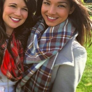 Plaid blanket scarf 2